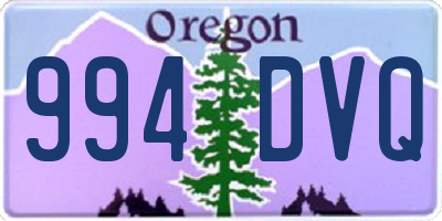 OR license plate 994DVQ