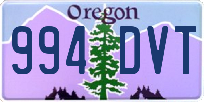OR license plate 994DVT