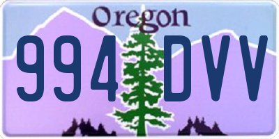 OR license plate 994DVV