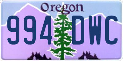 OR license plate 994DWC