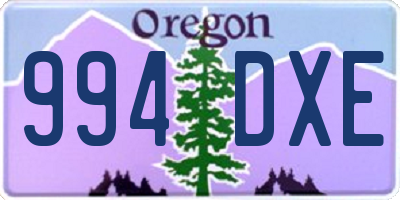 OR license plate 994DXE