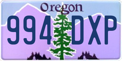 OR license plate 994DXP