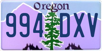 OR license plate 994DXV