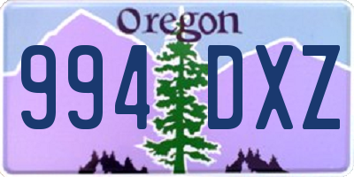 OR license plate 994DXZ