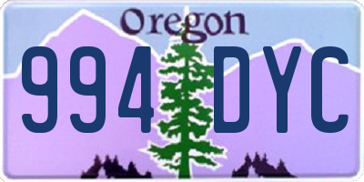 OR license plate 994DYC