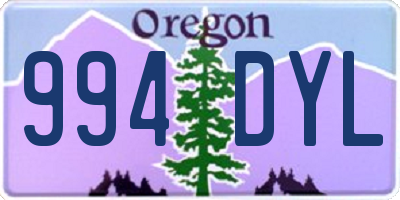 OR license plate 994DYL
