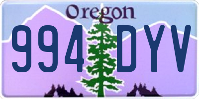 OR license plate 994DYV