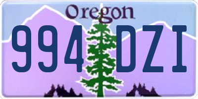 OR license plate 994DZI