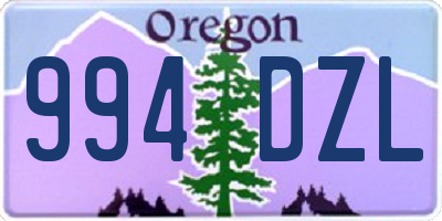 OR license plate 994DZL