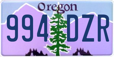 OR license plate 994DZR