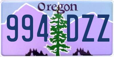 OR license plate 994DZZ