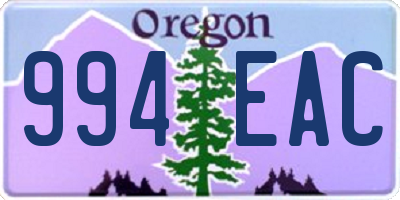 OR license plate 994EAC