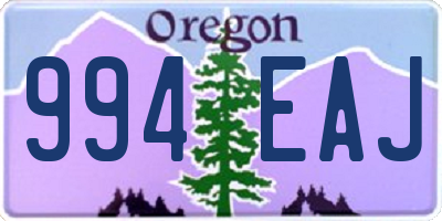 OR license plate 994EAJ