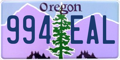 OR license plate 994EAL