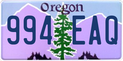 OR license plate 994EAQ