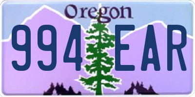 OR license plate 994EAR