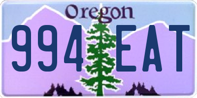 OR license plate 994EAT