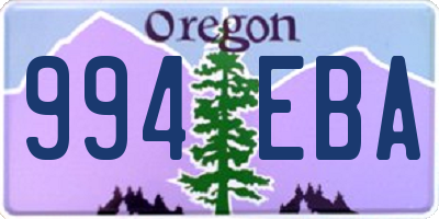 OR license plate 994EBA