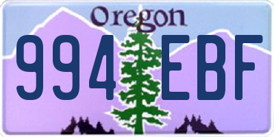 OR license plate 994EBF