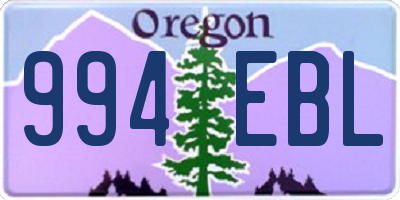 OR license plate 994EBL
