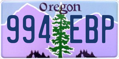 OR license plate 994EBP