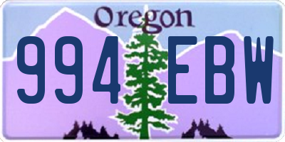 OR license plate 994EBW