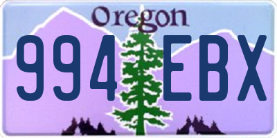 OR license plate 994EBX