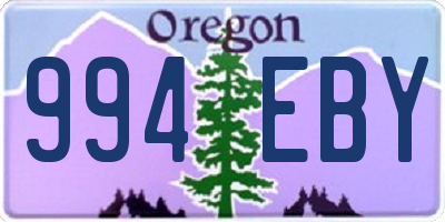 OR license plate 994EBY