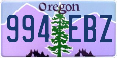 OR license plate 994EBZ