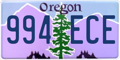 OR license plate 994ECE