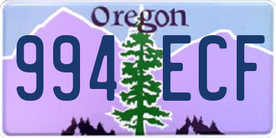 OR license plate 994ECF