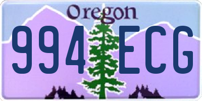 OR license plate 994ECG