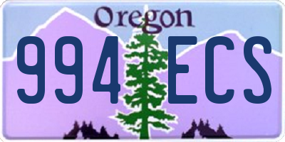 OR license plate 994ECS