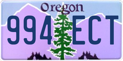 OR license plate 994ECT