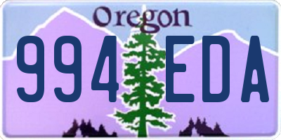 OR license plate 994EDA