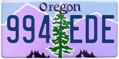 OR license plate 994EDE