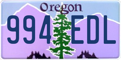 OR license plate 994EDL