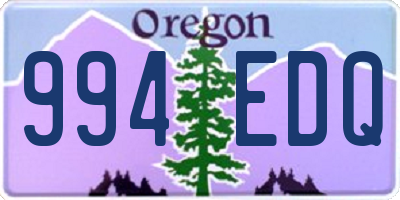 OR license plate 994EDQ
