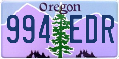 OR license plate 994EDR