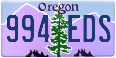 OR license plate 994EDS