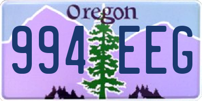 OR license plate 994EEG