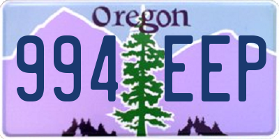 OR license plate 994EEP