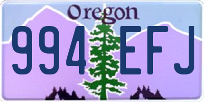 OR license plate 994EFJ