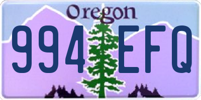 OR license plate 994EFQ