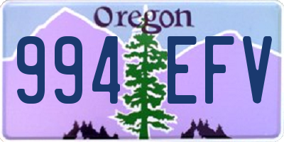 OR license plate 994EFV