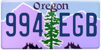 OR license plate 994EGB