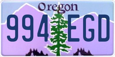OR license plate 994EGD