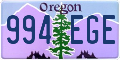 OR license plate 994EGE