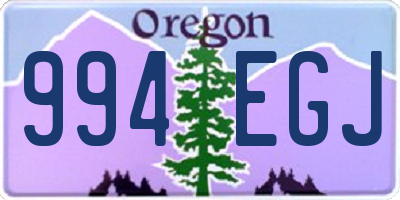 OR license plate 994EGJ