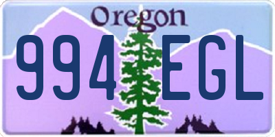 OR license plate 994EGL